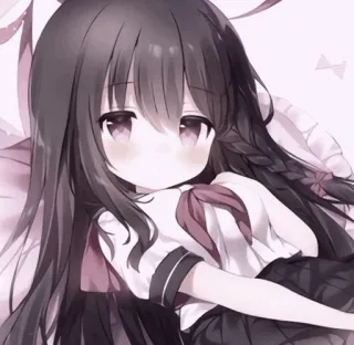 ☁️ ab14e0b7 Anime, Manga, Fille, Mignon, Dessin animé, Illustration telegram sticker