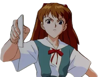 ๐ณ 0bd58802 Asuka Langley Sohryu Neon Genesis Evangelion anime, tv show, cartoon, japan, character telegram sticker