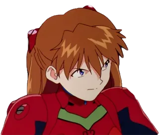 ๐ 0e328080 Asuka Langley Soryu Neon Genesis Evangelion anime, evangelion, asuka, character, red telegram sticker
