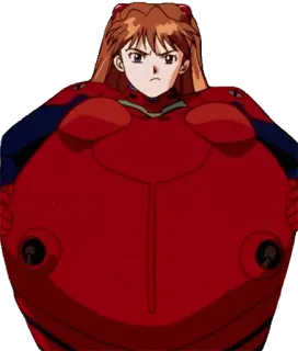 โฝ๏ธ 17bc5e84 Asuka Langley Soryu Neon Genesis Evangelion anime, manga, character, red suit, science fiction telegram sticker