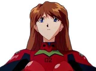 ๐ 25d2f4db Asuka Langley Soryu Neon Genesis Evangelion anime, character, girl, illustration, red, neon genesis evangelion telegram sticker