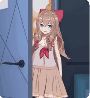 👊 1b2f41f6 anime girl, cute, digital art, animated, cartoon, character telegram sticker