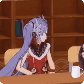 😡 6159d8de Keqing Genshin Impact anime, game, genshin impact, keqing, character, video game telegram sticker