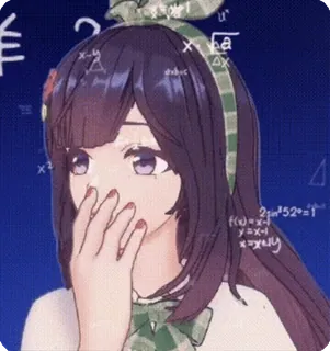 🤔 65658534 xa
fax-
y=x-1
Groxx anime, girl, math, school, student, formula telegram sticker