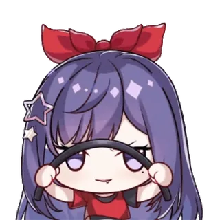 👊 b0d58703 cartoon, anime, character, cute, bow, star, steering wheel telegram sticker