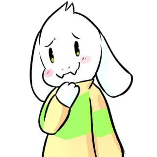 ☺️ c3e002fd Asriel Dreemurr Undertale asriel, dreemurr, undertale, gra wideo, postać, słodki whatsapp sticker