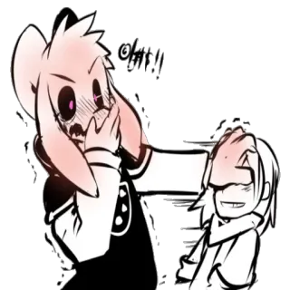 😣 ea5713c4 Asriel Undertale asriel dreemurr, undertale, chara, gra wideo, przyjaźń whatsapp sticker