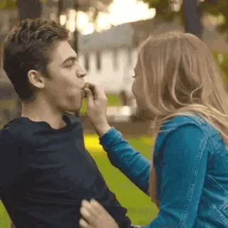 🖤 2d21361b romance, amor, casal, carinho, jovem adulto whatsapp sticker