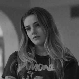 🖤 8ad88032 RAMONES mulher, preto e branco, camiseta, Ramones, banda, música whatsapp sticker