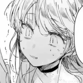 🥺 446aba09 Anime, Manga, Cô gái, Minh họa, Nghệ thuật, Chân dung, Phác thảo, Bản vẽ telegram sticker