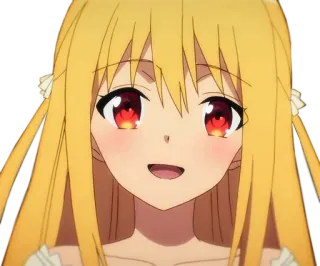 😊 e51131a1 Anime, Cô Gái, Nhân Vật, Tóc Vàng, Dễ Thương, Kawaii whatsapp sticker