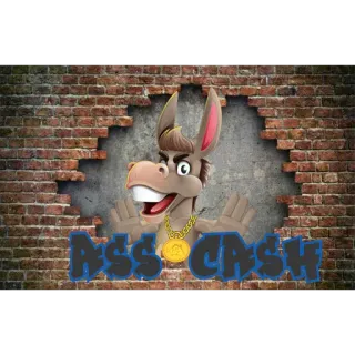 🧱 6e8f9b35 ASS CASH ロバ, お金, 漫画, 動物, 現金, ユーモア whatsapp sticker