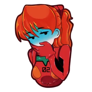 😰 f6b26aa2 Asuka Langley Soryu Neon Genesis Evangelion 动漫, 角色, 新世纪福音战士, 驾驶员, 漫画, 科幻 telegram sticker