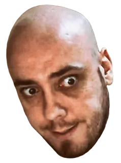 😳 66f10945 hombre, calvo, cara, retrato, cabeza telegram sticker