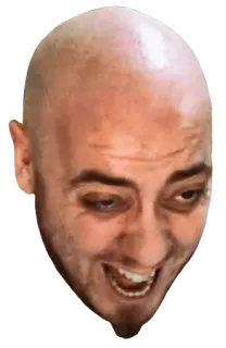 🤣 6ad677da calvo, cabeza, sonrisa, hombre, cara telegram sticker