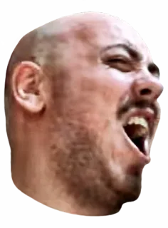 💦 89ed5820 hombre, cara, grito, calvo telegram sticker