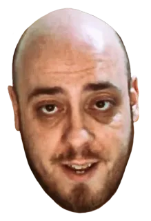 🥴 b8947473 calvo, hombre, cara, retrato, retrato telegram sticker