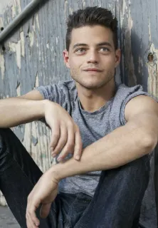 😄 8e9bd34b Rami Malek acteur, portrait, homme, célébrité, Rami Malek telegram sticker