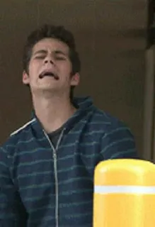 😩 f94537b8 homme, pleurer, triste, émotionnel, ado, contrarié telegram sticker