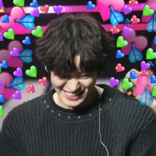 💘 7c2dfbf8 senyum, hati, cinta, lucu, bahagia, orang whatsapp sticker