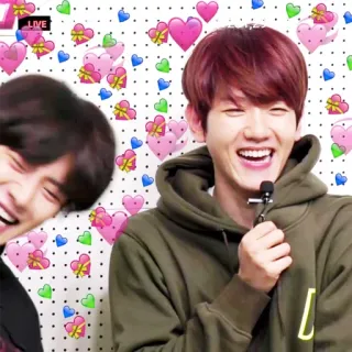 ❤️ fc47f6cb LIVE kpop, asia, musik, bahagia, tersenyum, hati whatsapp sticker