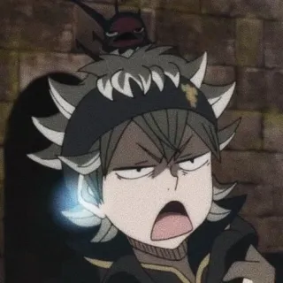 😲 20ae9f60 Asta Black Clover Аниме, Манга, Аста, Чёрный клевер, Мультфильм telegram sticker