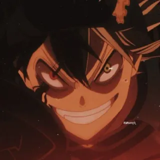 😈 6d9b1e6c Asta Black Clover Аниме, Персонаж, Чёрный Клевер, Аста telegram sticker