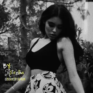 ✖️ fb393c6e By: Astentia @BORNEDFORPAIN 人物, 女性, 白黒, ヴィンテージ, 自然, 庭 telegram sticker