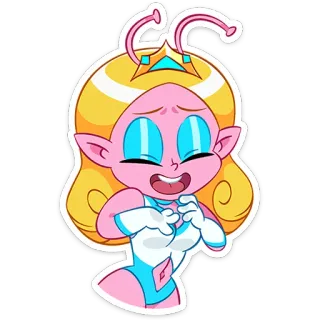 ☺️ 79c7fbee Hoạt hình, Người ngoài hành tinh, Cô gái, Dễ thương, Màu hồng telegram sticker