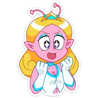 🤩 a26e707c Người ngoài hành tinh, Dễ thương, Cô gái, Công chúa, Phim hoạt hình telegram sticker