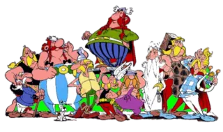 👫 0370278f Asterix Asterix and Obelix Cartoni animati, Gruppo, Personaggi, Asterix, Obelix, Fumetti, Vintage telegram sticker