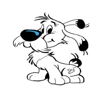 🤗 994d96b7 Bill cane, fumetto, cartone animato, Bill, cucciolo, amichevole telegram sticker