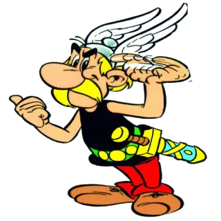 😜 bb599217 Asterix cartone animato, fumetto, Asterix, personaggio, Gallo, guerriero, umorismo telegram sticker