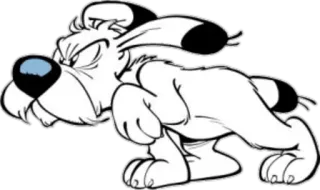 😒 fc403d5c Dogmatix Asterix cane cartone animato, arrabbiato, cane, cartone animato, Asterix telegram sticker
