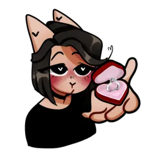 😍 985ab18d cầu hôn, đính hôn, nhẫn, tình yêu, cặp đôi, hôn nhân, trái tim, trang sức telegram sticker