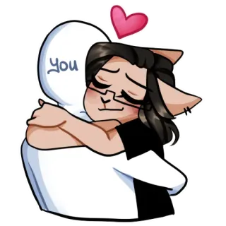 🥰 eb1b5704 You ôm, yêu, dễ thương, mối quan hệ, hoạt hình, tình cảm, tình bạn telegram sticker