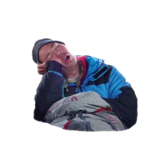 😴 dcf1a2db 睡觉, 疲倦, 小睡, 休息, 人, 筋疲力尽 telegram sticker