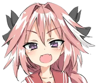 😏 7a8878aa Astolfo Anime, Manga, Mignon, Cheveux roses, Trap, Astolfo, Fate telegram sticker