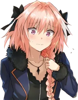 😳 7c6b12a7 Astolfo Anime, Cheveux roses, Trap, Manga, Mignon, Rougir telegram sticker