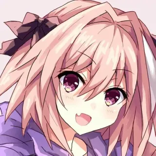 😍 ab3cafeb Astolfo Fate Anime, Manga, Cheveux roses, Souriant, Mignon, Trap telegram sticker
