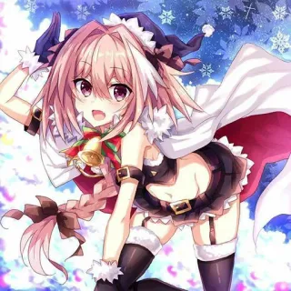 🤶 c4be859b Astolfo Anime, Manga, Noël, Trap, Mignon, Festif, Fanart telegram sticker
