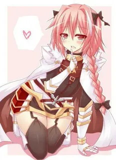 😘 eac78026 Astolfo Anime, Manga, Mignon, Cheveux roses, Trap telegram sticker