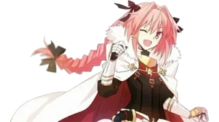 😉 ec210723 Astolfo Anime, Manga, Mignon, Cheveux roses, Astolfo telegram sticker