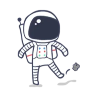 😒 b6a91095 นักบินอวกาศ, อวกาศ, เตะ, การ์ตูน, การสำรวจ, ชุดอวกาศ telegram sticker