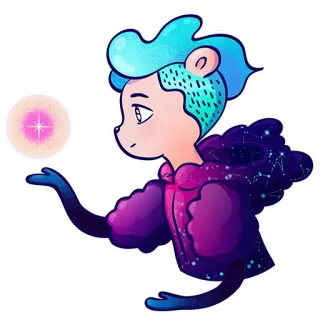 😌 918de953 만화, 일러스트, 캐릭터, 별, 판타지, 사람 telegram sticker