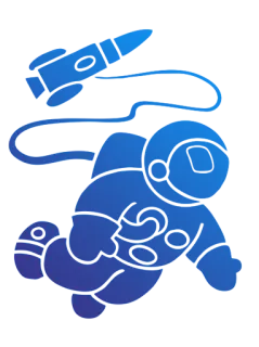 Astronautas varios whatsapp stickers