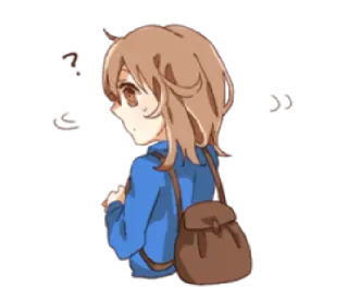 🎒 0bf09ee6 애니메이션, 소녀, 귀여운, 여고생, 만화, 망가 telegram sticker