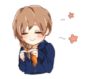 ☺️ 5faed713 치비, 애니메이션, 귀여운, 행복한, 여자, 웃는 telegram sticker