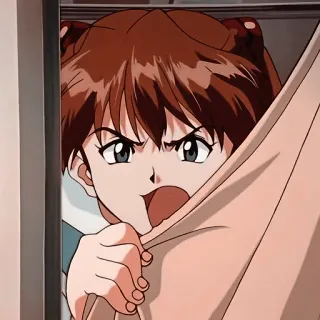 👿 95a691c7 Asuka Langley Soryu Neon Genesis Evangelion Anime, Asuka Langley Soryu, Evangelion, Personnage, Dessin animé, Fille anime telegram sticker