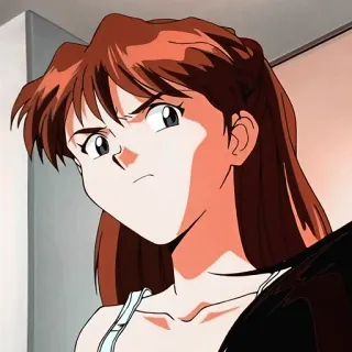 🙁 e5e95a79 Misato Katsuragi Neon Genesis Evangelion anime, misato, evangelion, personnage, femme telegram sticker